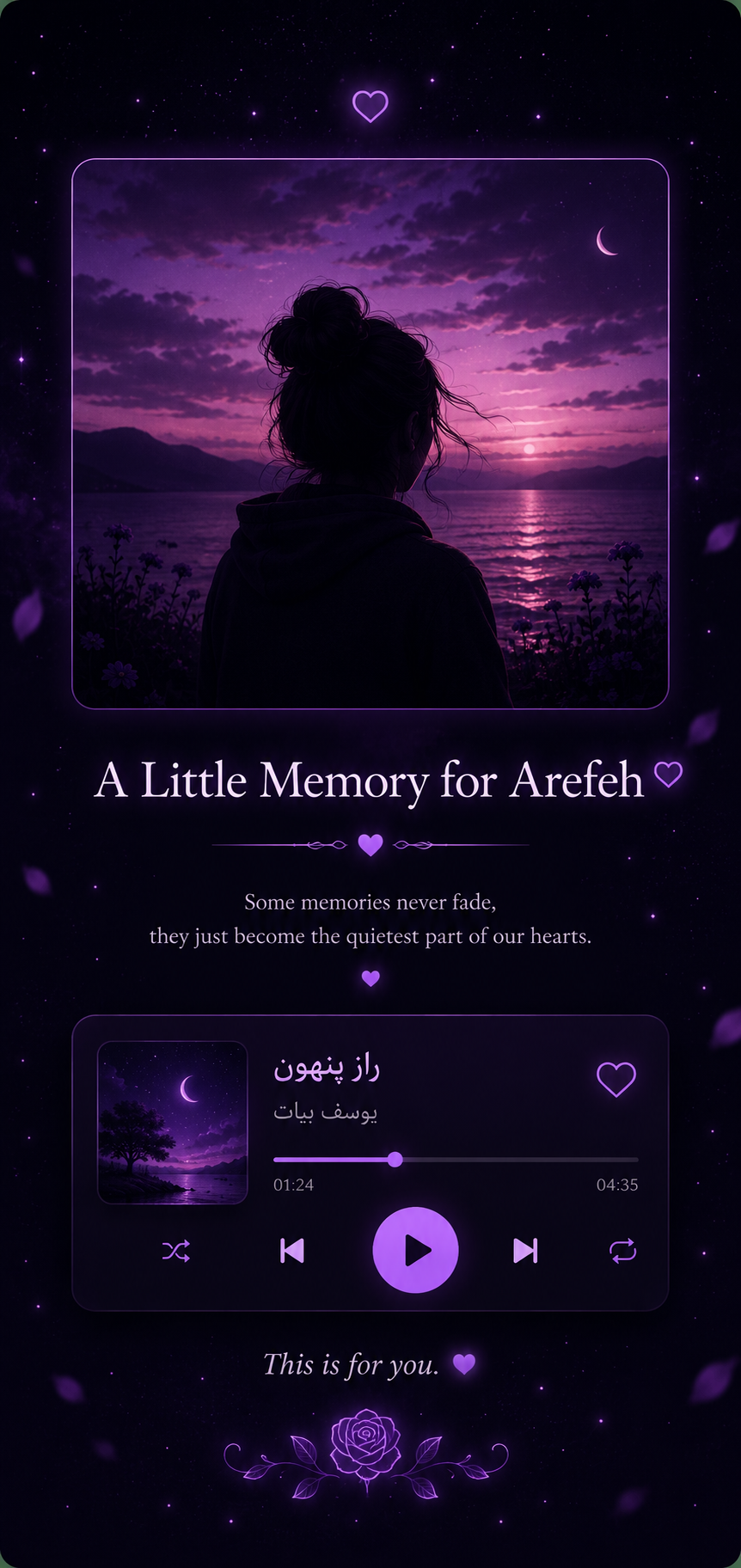 A Little Memory for Arefeh